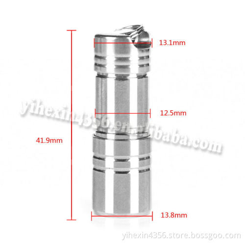 Boruit SLD-F7 Mini Stainless Steel Rechargeable Flashlight with Gift Box